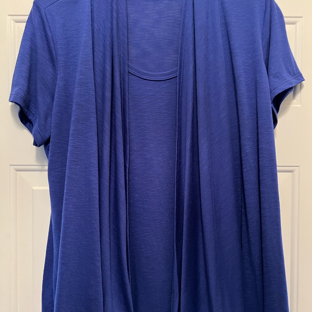 Kim Rogers Blue Relaxed Short Sleeve T-Shirt